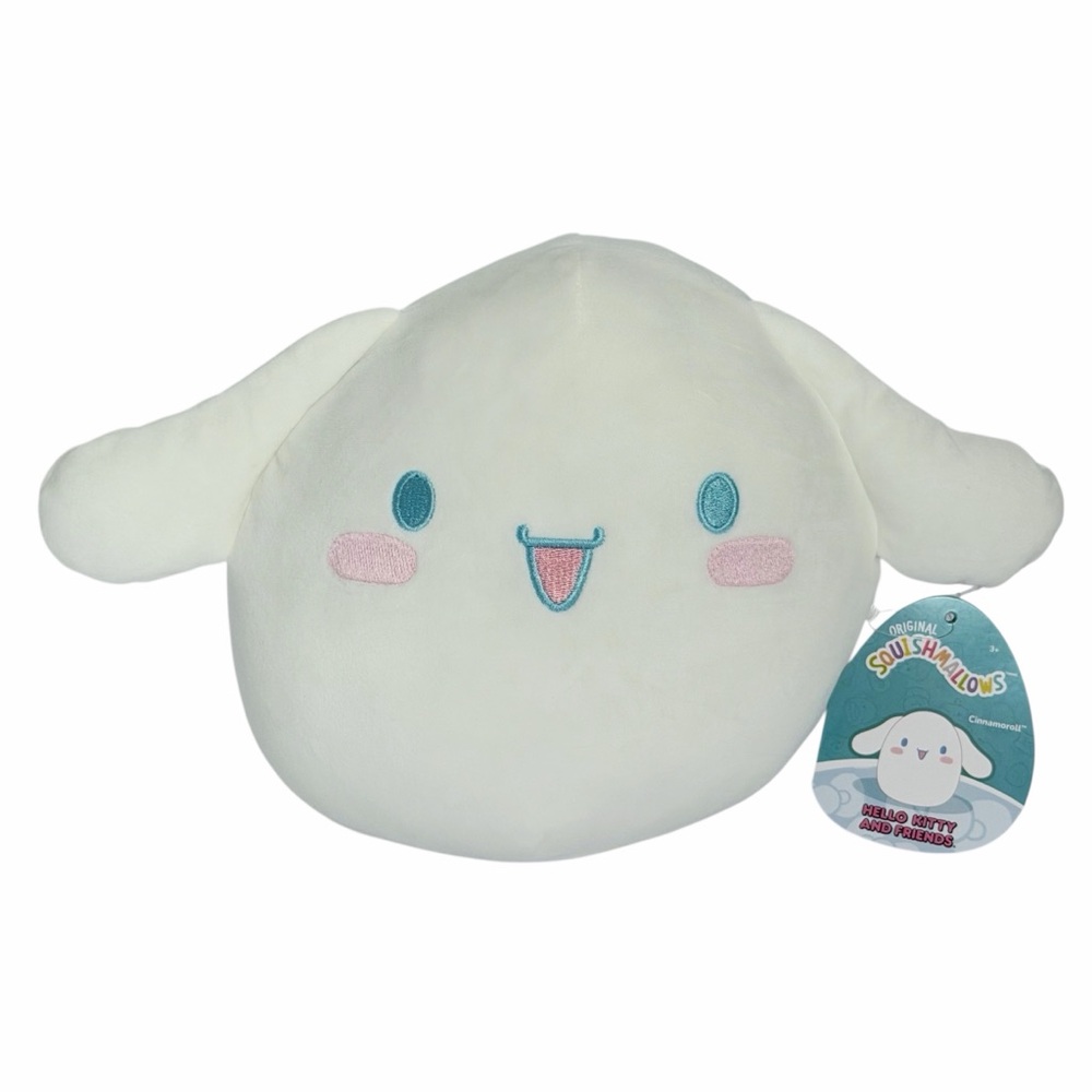 Squishmallows Sanrio Cinnamoroll 8” Plush White Puppy NWT Soft Stuffed Animal